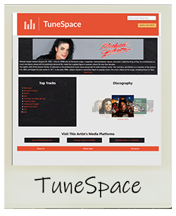 screenshot of tunespace
